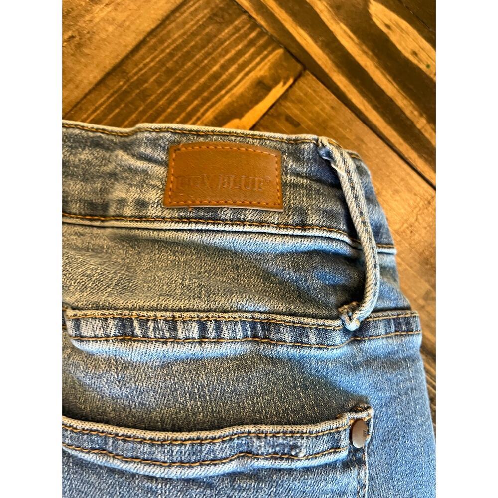 Judy Blue Skinny Jeans Women 14W Patchwork Grunge Summer Cute Preppy Distressed - Picture 11 of 11
